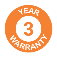 3 Year Warranty