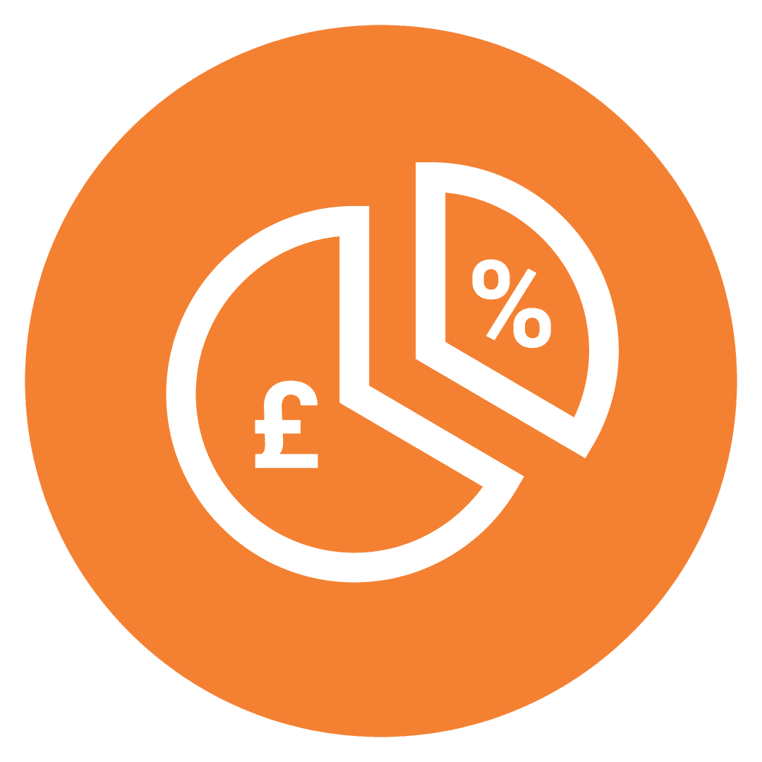Greater margins icon