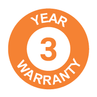 3 Year Warranty