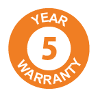5 Year Warranty