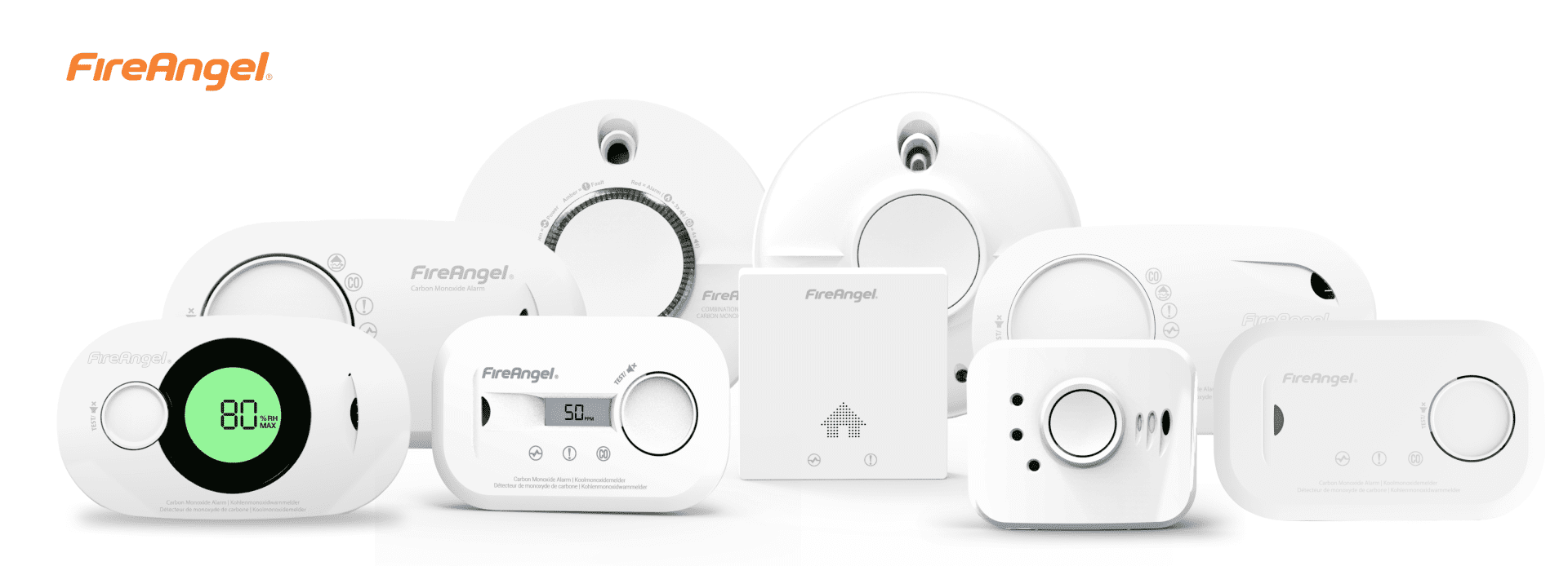 FireAngel CO alarm product portfolio
